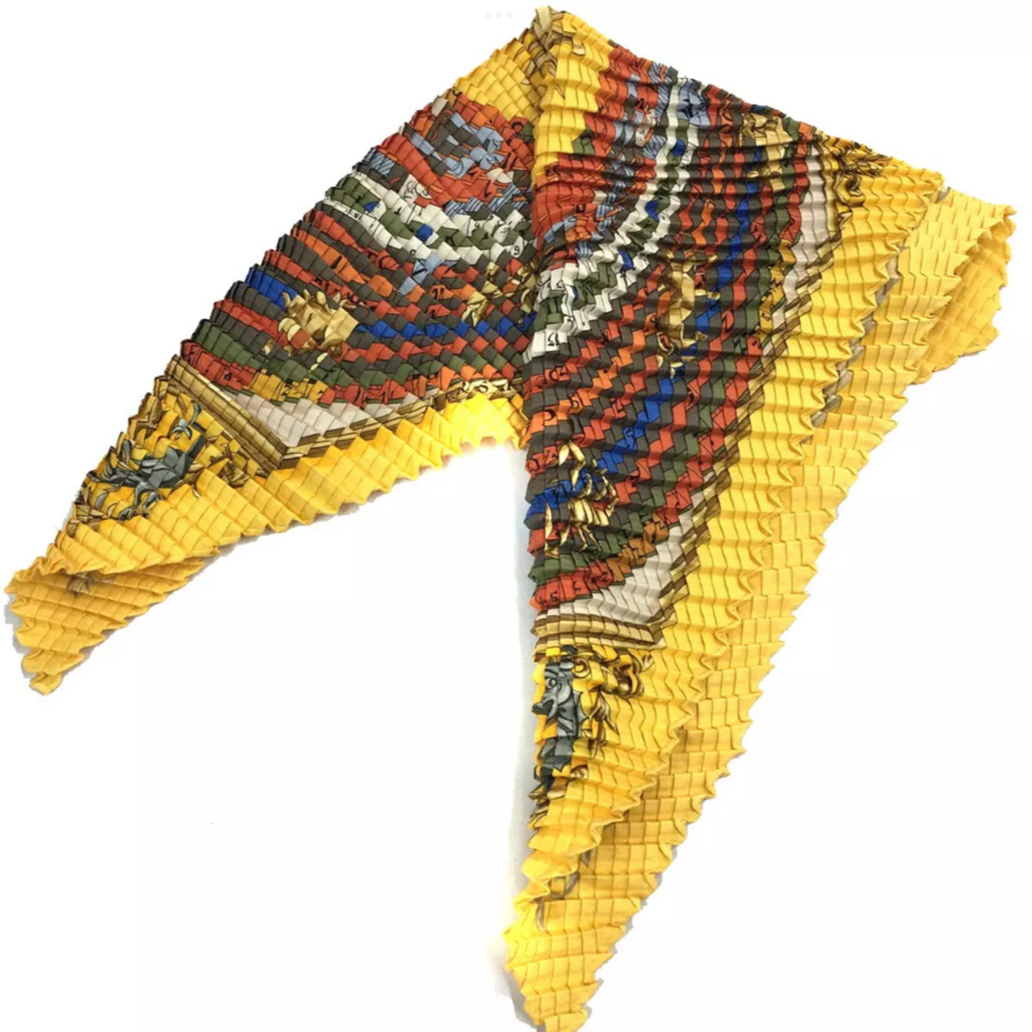 Hermès Astrologie Dies et Hore Mosaic Plissé 90 scarf