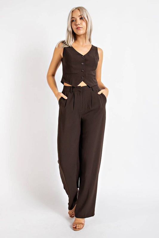 Fitted Button Down Vest