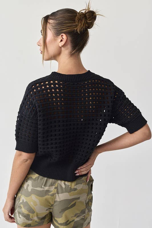 Alina Cropped Crochet Top