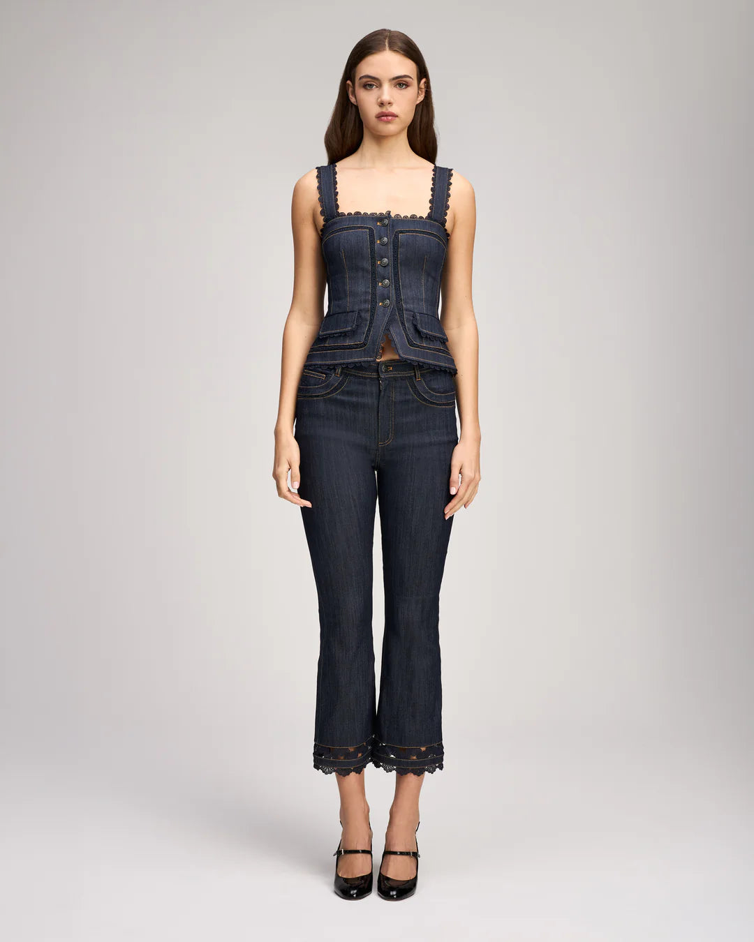 Guipure Lace Cropped Stevie Jeans