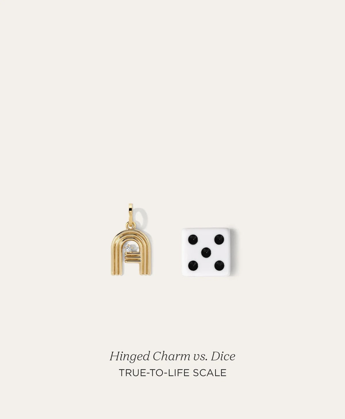 Groovy Diamond Initial Hinged Charms