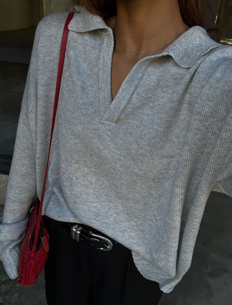 Pearl Gray Delancey Sweater - Rumored
