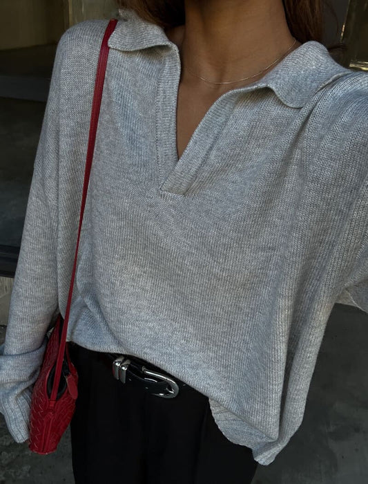 Pearl Gray Delancey Sweater - Rumored