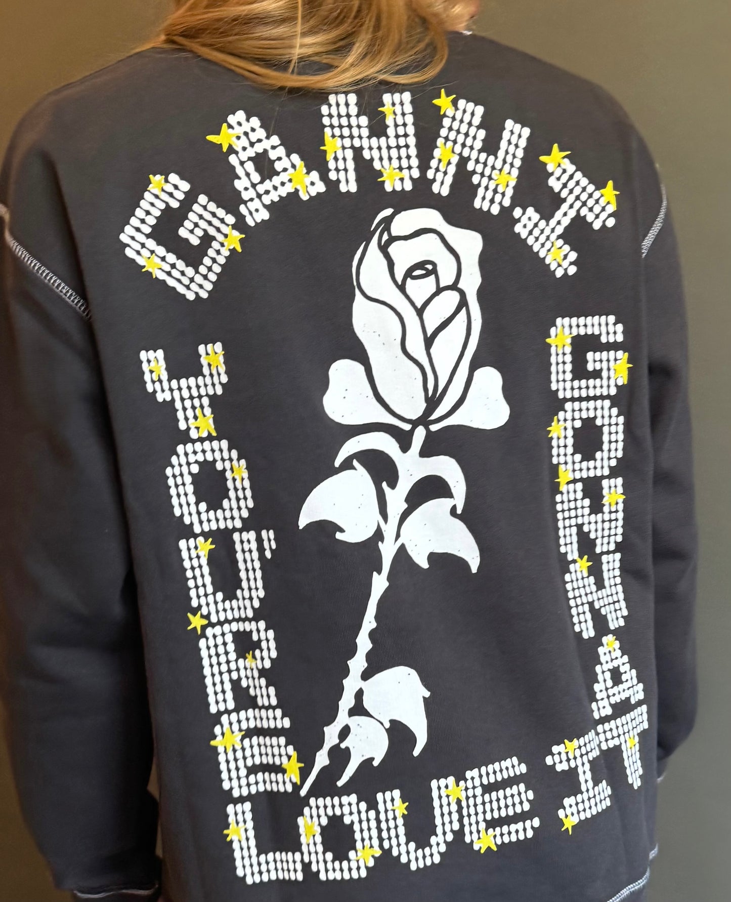 GANNI Isoli Dark Rose Relaxed Sweatshirt