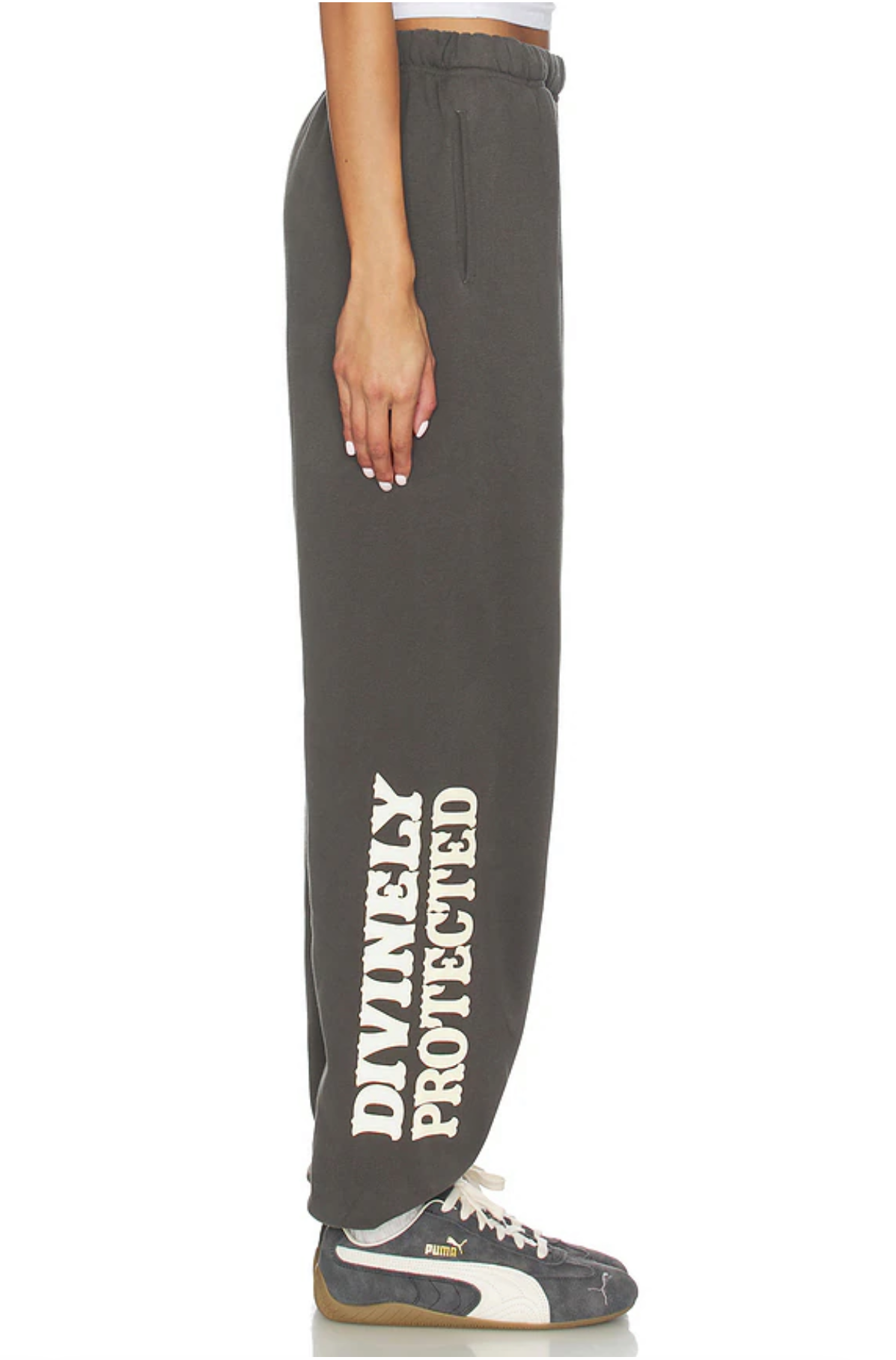 Divinely Protected Sweatpants Charcoal The Mayfair Group