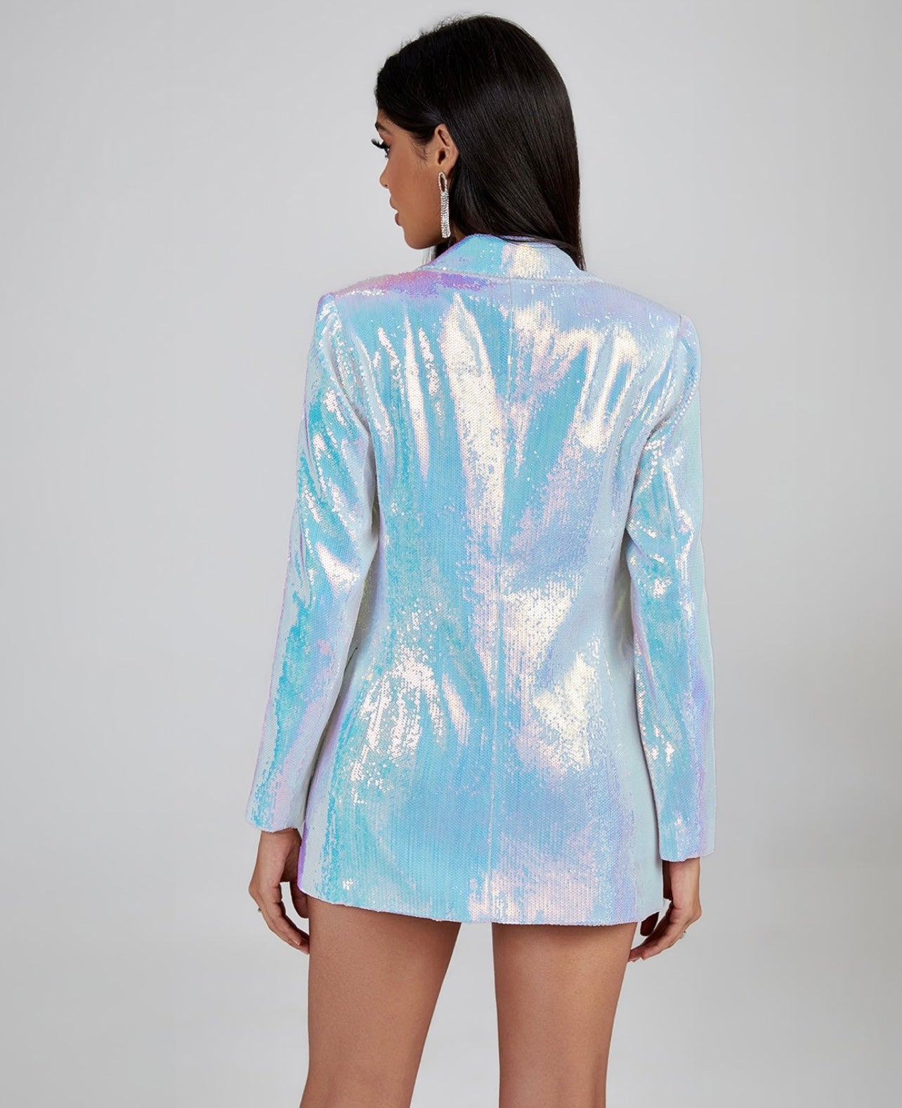BOYFRIEND SEQUIN BLAZER & Shorts  set IN PINK