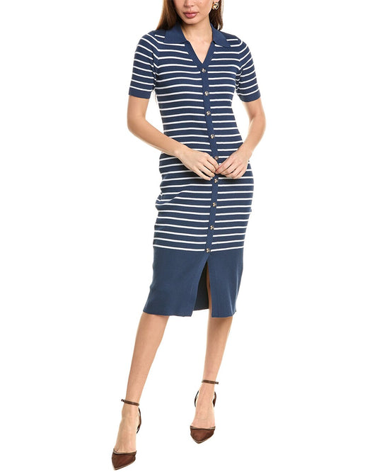 Lepore Ribbed Midi Dress - Nanette Nanette