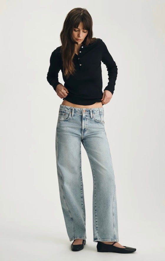 Nica Twisted Barrel Jeans Mavi