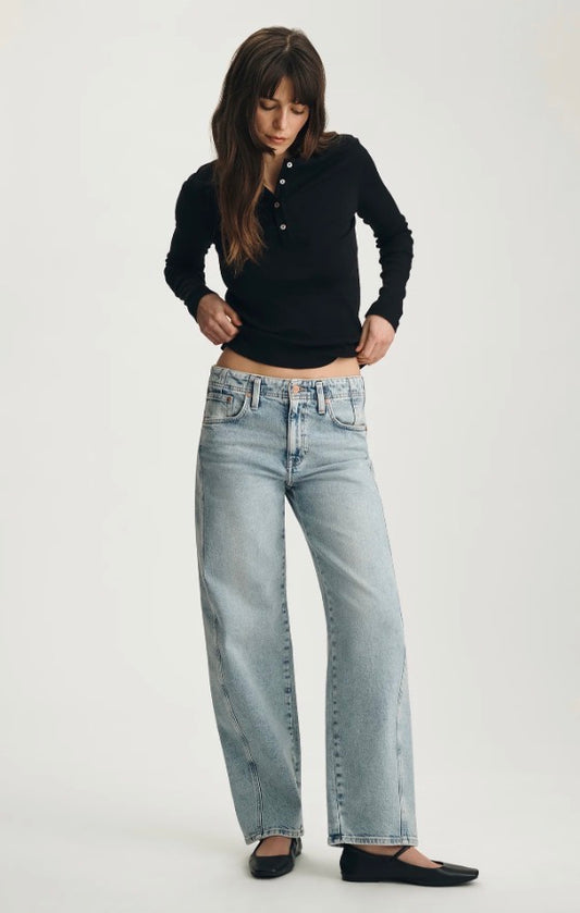 Nica Twisted Barrel Jeans Mavi