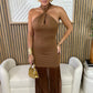 Toffee Fringe Dress