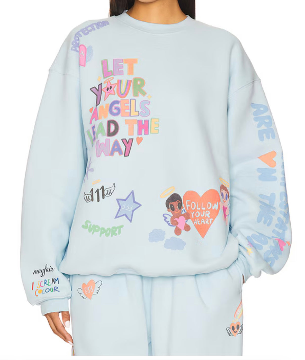 The Mayfair Group Angels All Around Crewneck