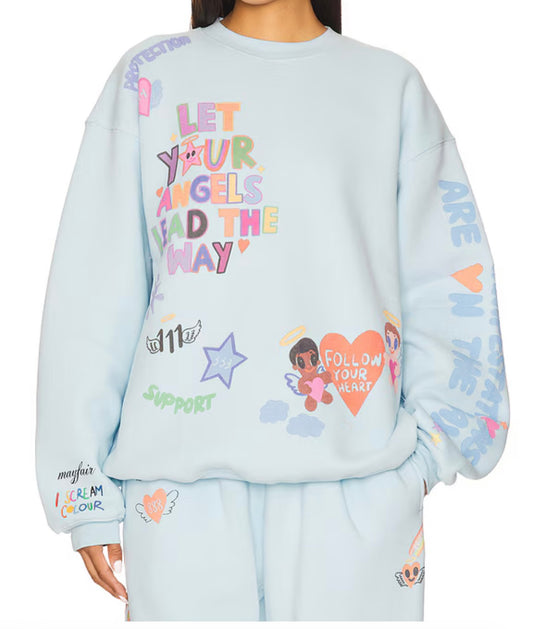 The Mayfair Group Angels All Around Crewneck