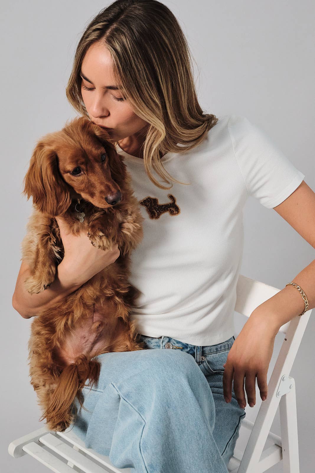 Beaded Dachshund Top - Sunday Edition