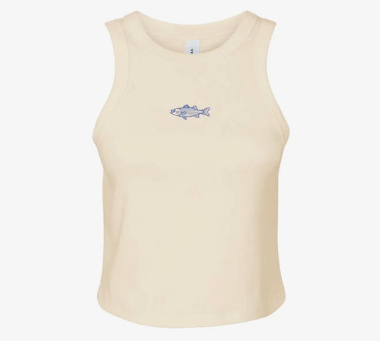 Freshwater Fish Ribbed Racer Tank