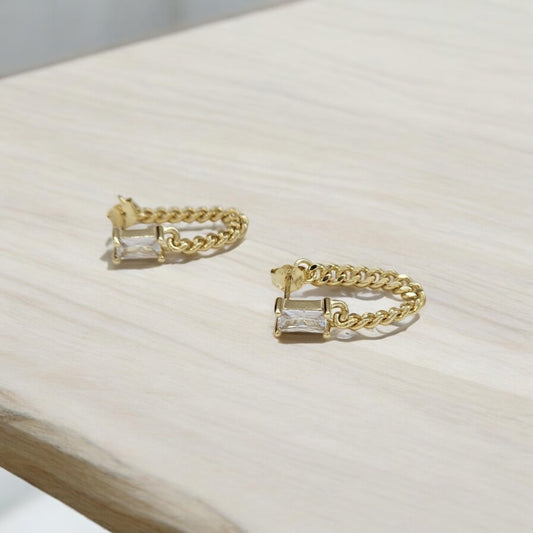 Link chain earrings