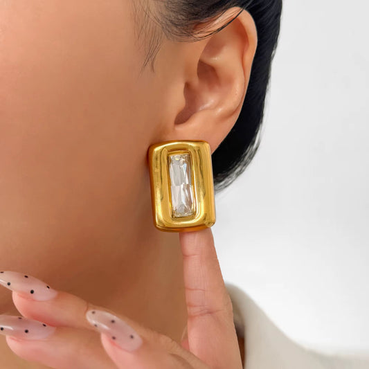 Gold Frame Earrings