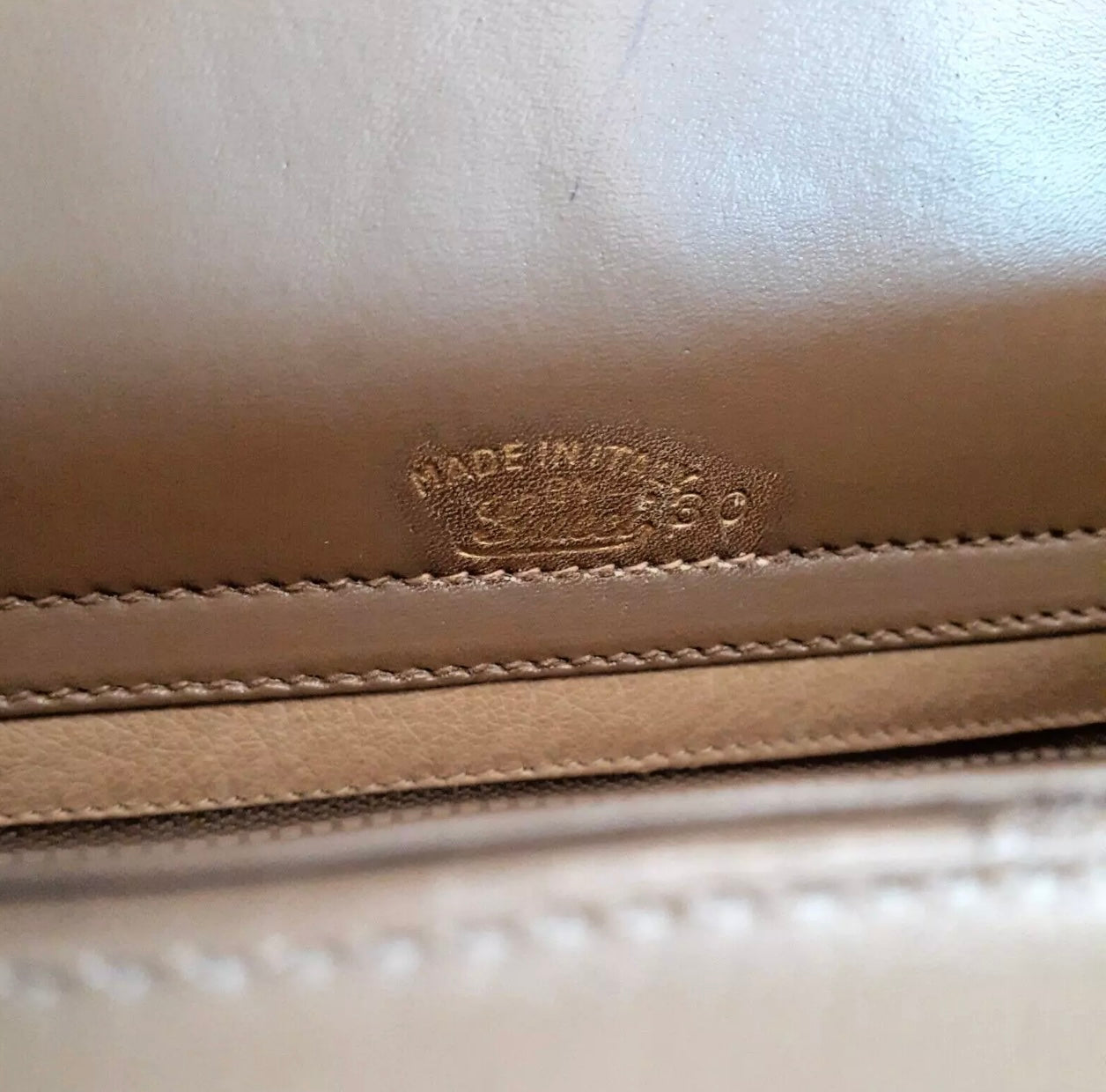 GUCCI 80s Vintage Shoulder Bag Sherry Line Leather Brown Pre-Owned