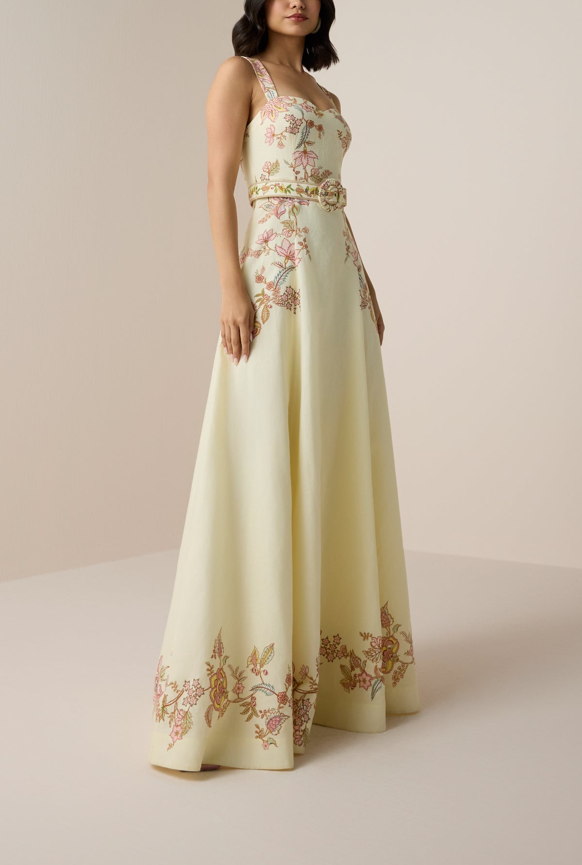 RIAH BUCKLE LONG DRESS HEMANT& NANDITA