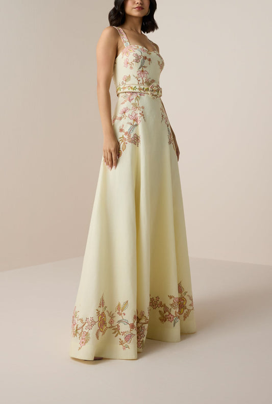 RIAH BUCKLE LONG DRESS HEMANT& NANDITA