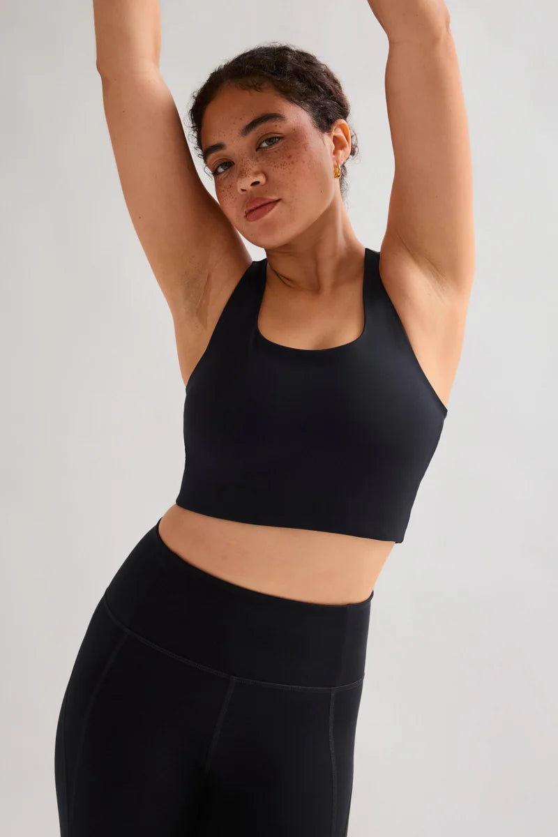 GIRLFRIEND Collective Black Paloma Racerback Bra