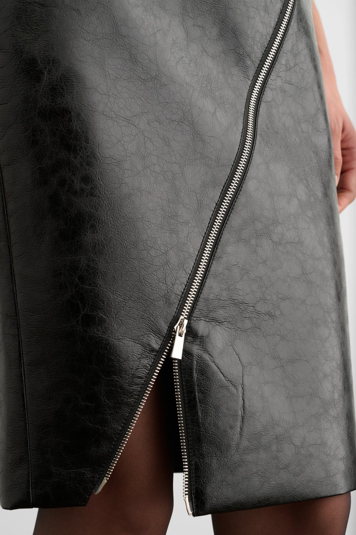 Verena Asymmetrical Zip Front Skirt