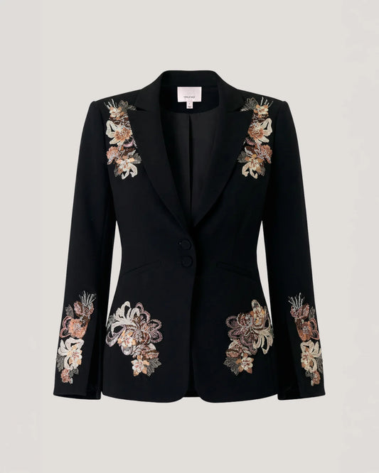 Rhinestone Floral Border Isby Jacket