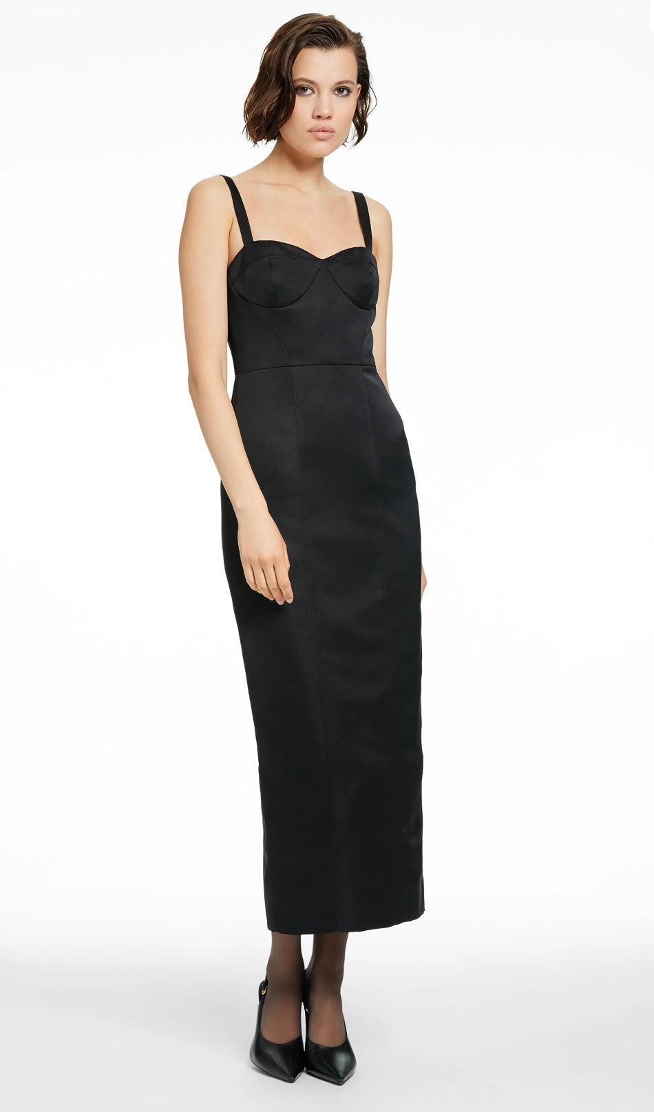 Solene Bustier Sculpted Midi Dress