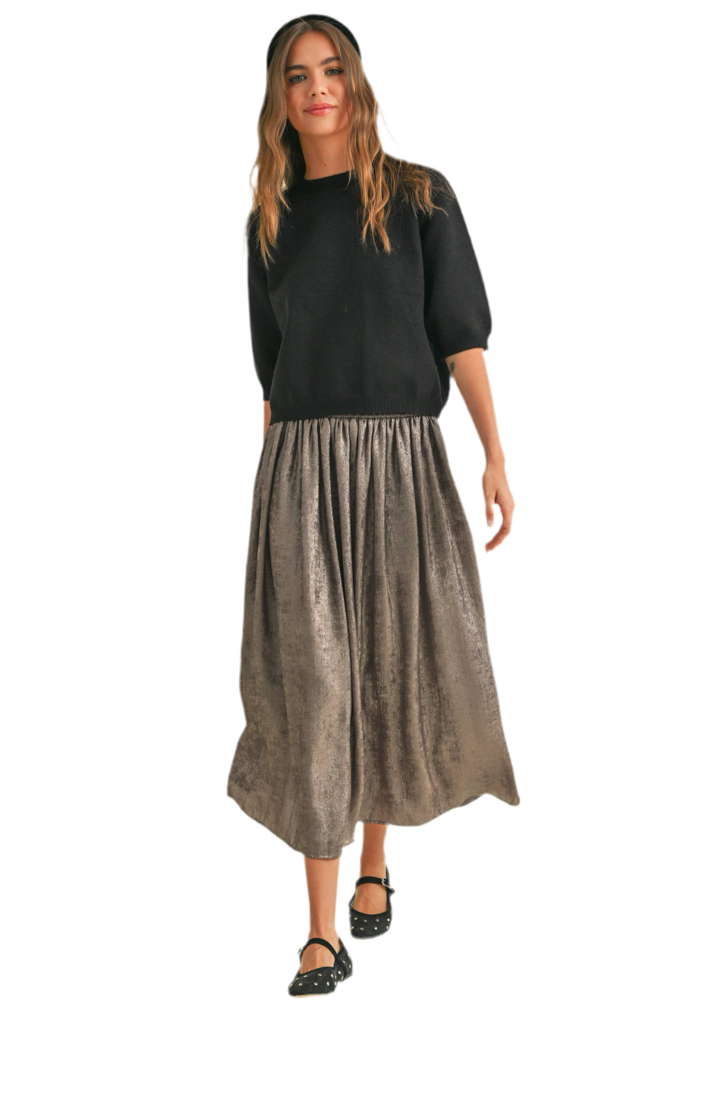 Miou Muse Short Sleeve Sweater Top