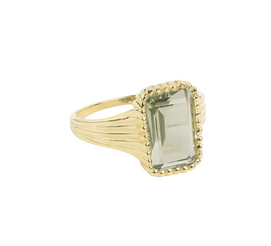 Tiramisu 14K Over Silver 4.15 ct. tw. Green Amethy