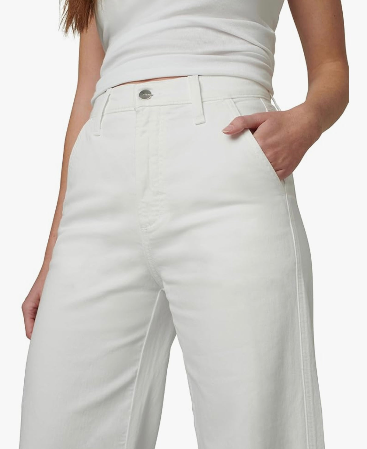The Trixie High-Rise Wide Leg Optic White Denim Trouser - Joe’s