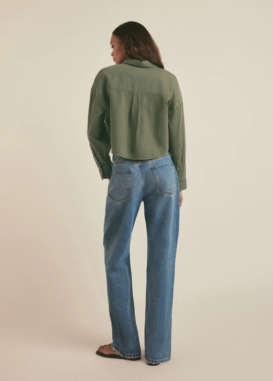 THE CROP EX-BOYFRIEND SHIRT Favorite Daughter