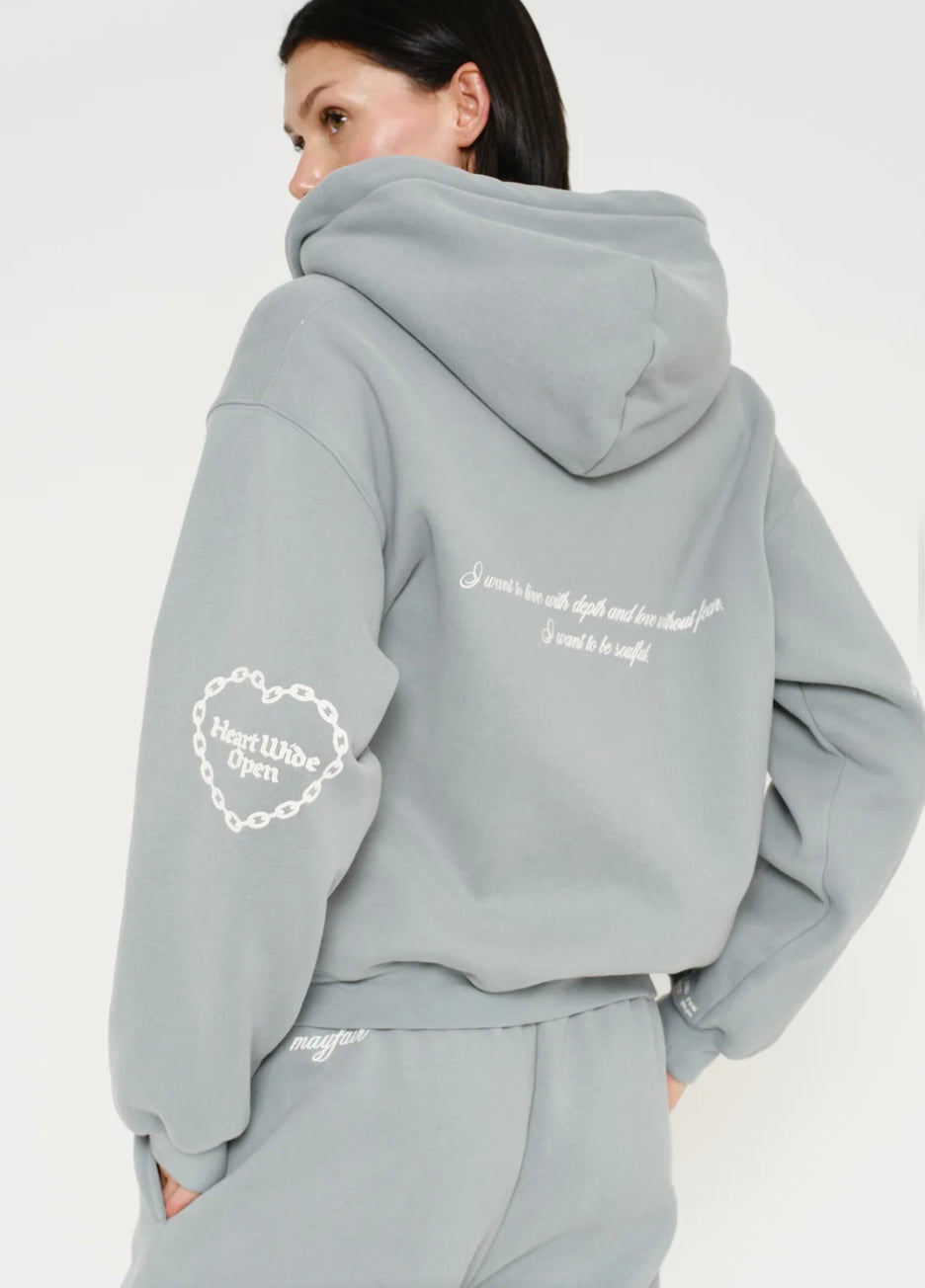 The Mayfair Group                  Soulful Two-Way Zip-Up Hoodie