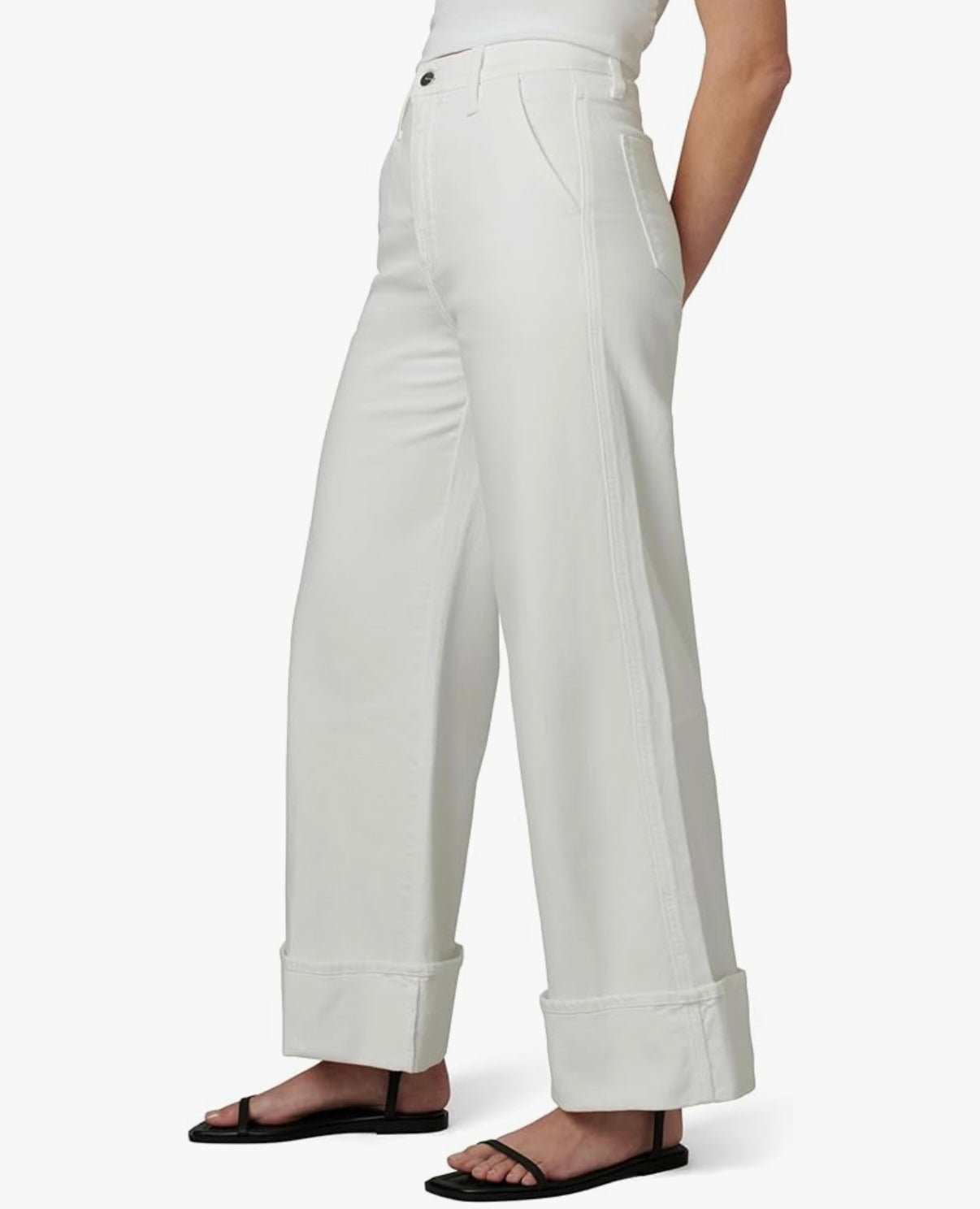 The Trixie High-Rise Wide Leg Optic White Denim Trouser - Joe’s