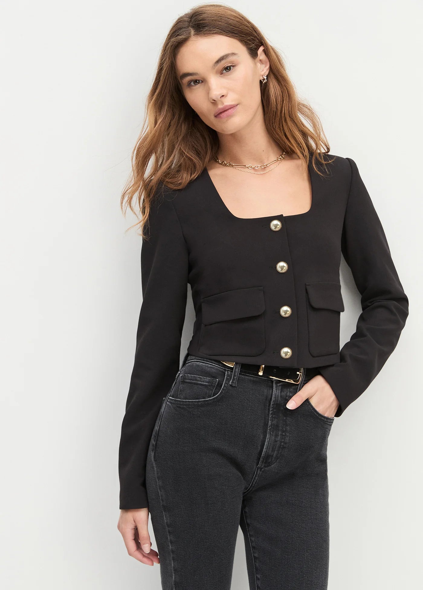 THE LAURA CROP JACKET Favorite Daughter