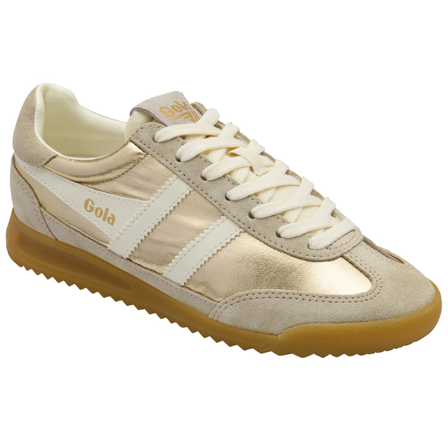 Gola Firefly Metallic Sneakers - Gold/Off-White