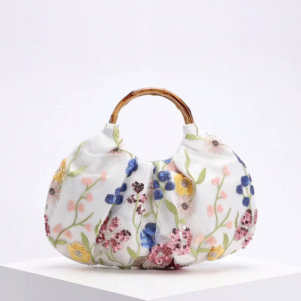 Floral Embellished Bag