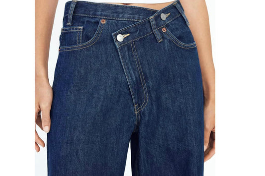 Y2K Wide Baggy Side-Button Jeans
