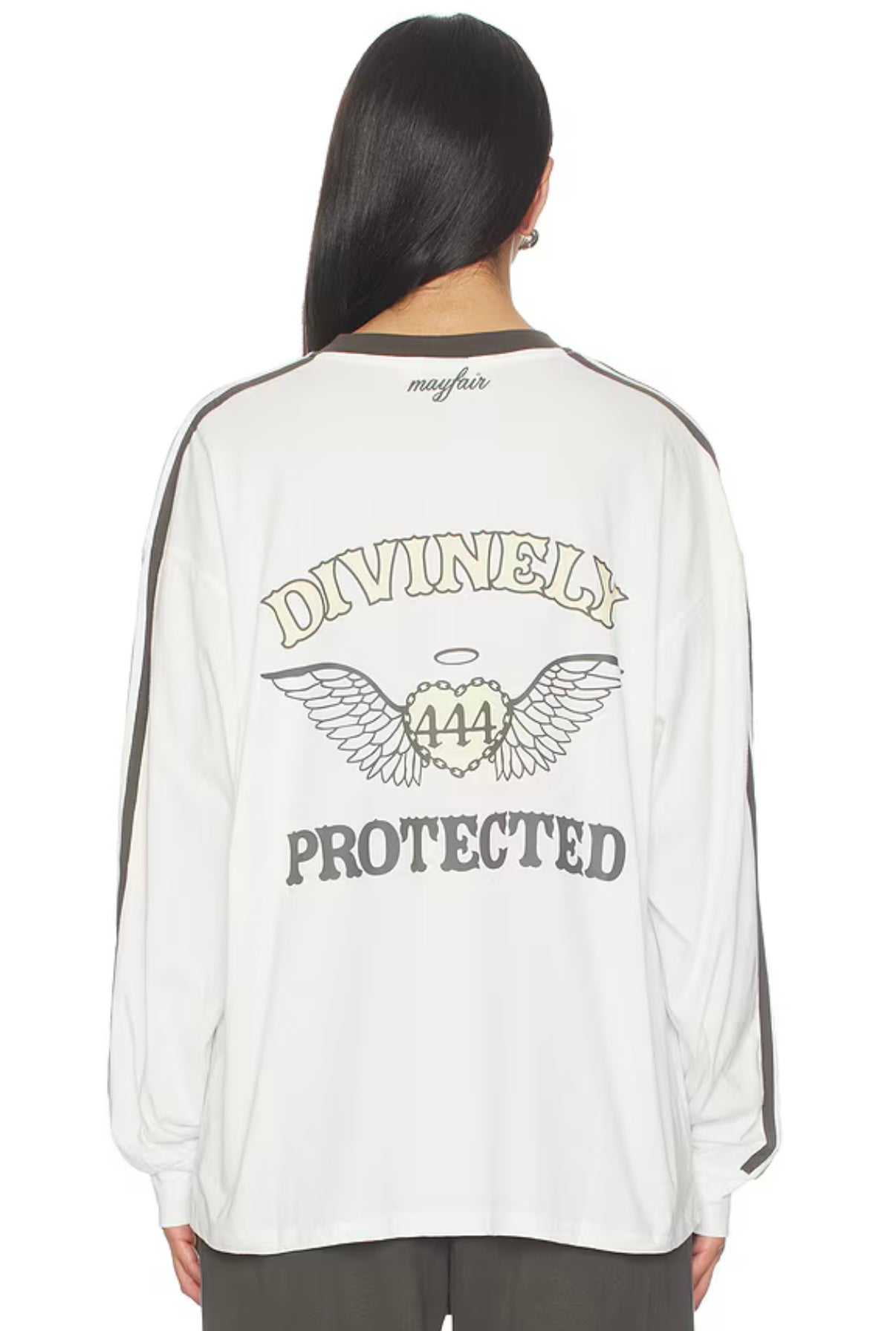Divinely Protected Long Sleeve Tee in White
The Mayfair Group