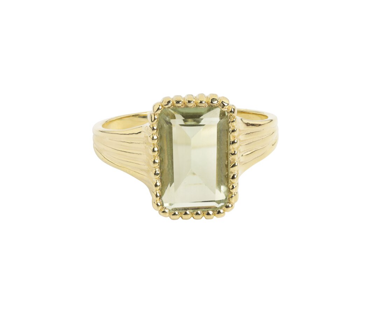 Tiramisu 14K Over Silver 4.15 ct. tw. Green Amethy