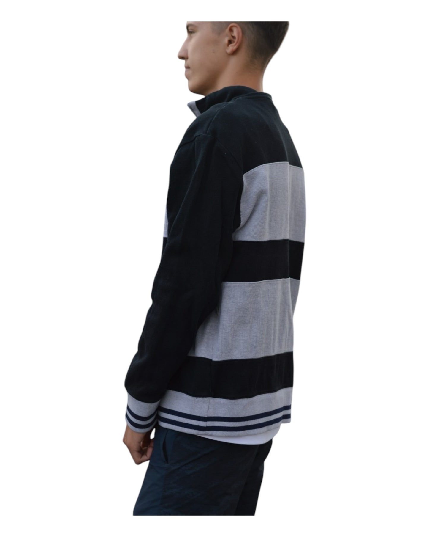 Yves Saint Laurent
Striped Turtleneck Cardigan