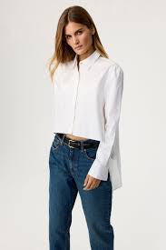 Kira Poplin High Low Fly Away Shirt