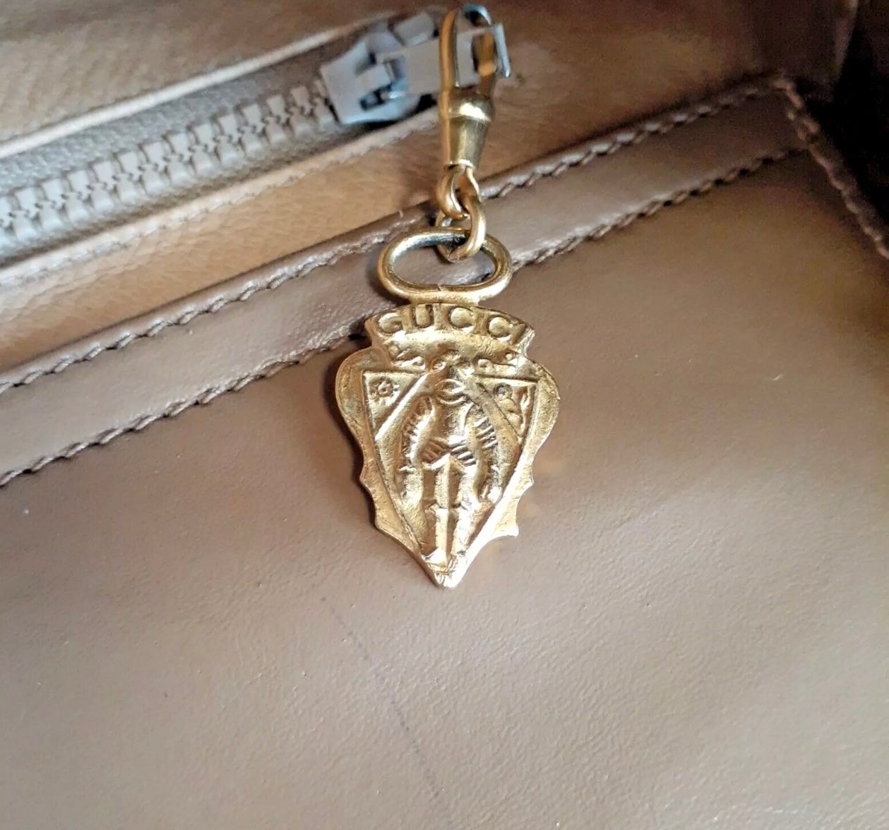 GUCCI 80s Vintage Shoulder Bag Sherry Line Leather Brown Pre-Owned