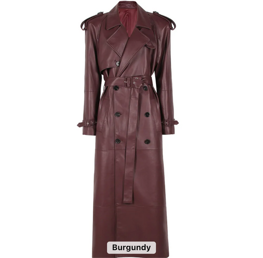 Lamb Skin Leather Trench