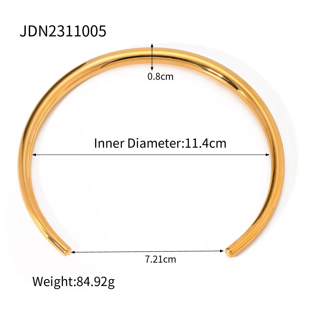 18K PVD Minimal Collar Choker Necklace