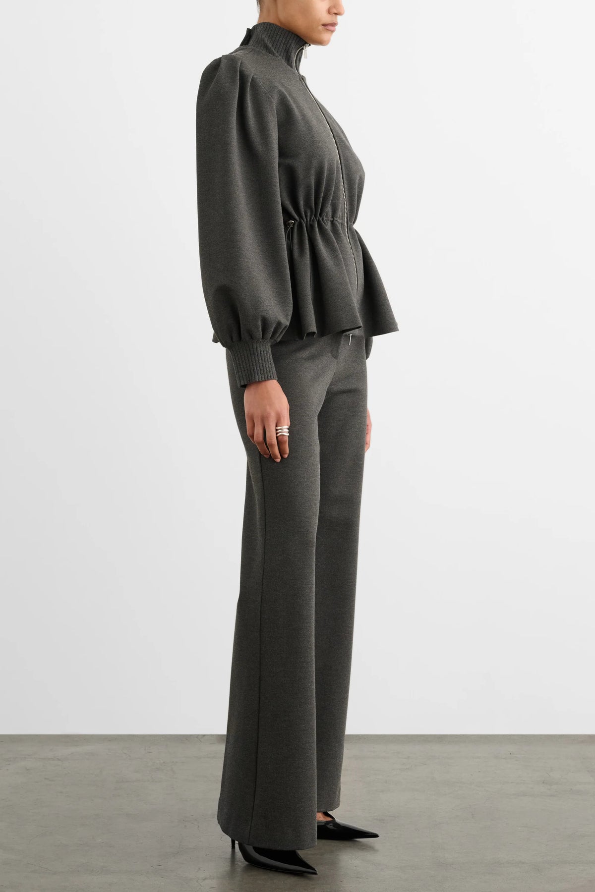 Ida Zip Front Jacket with Drawstring Detail