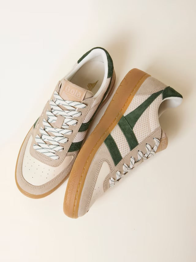 Off-White/Evergreen Women’s Hawk ‘89 Trainers - Gola