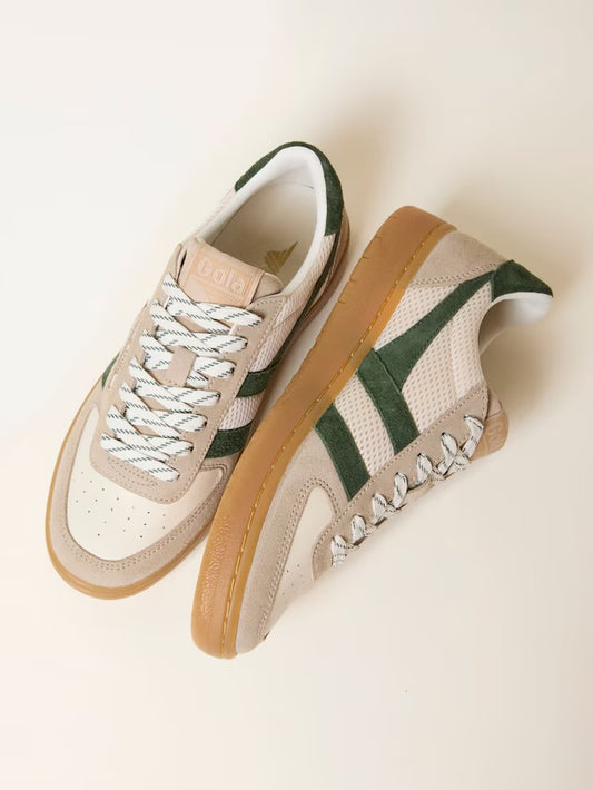 Off-White/Evergreen Women’s Hawk ‘89 Trainers - Gola