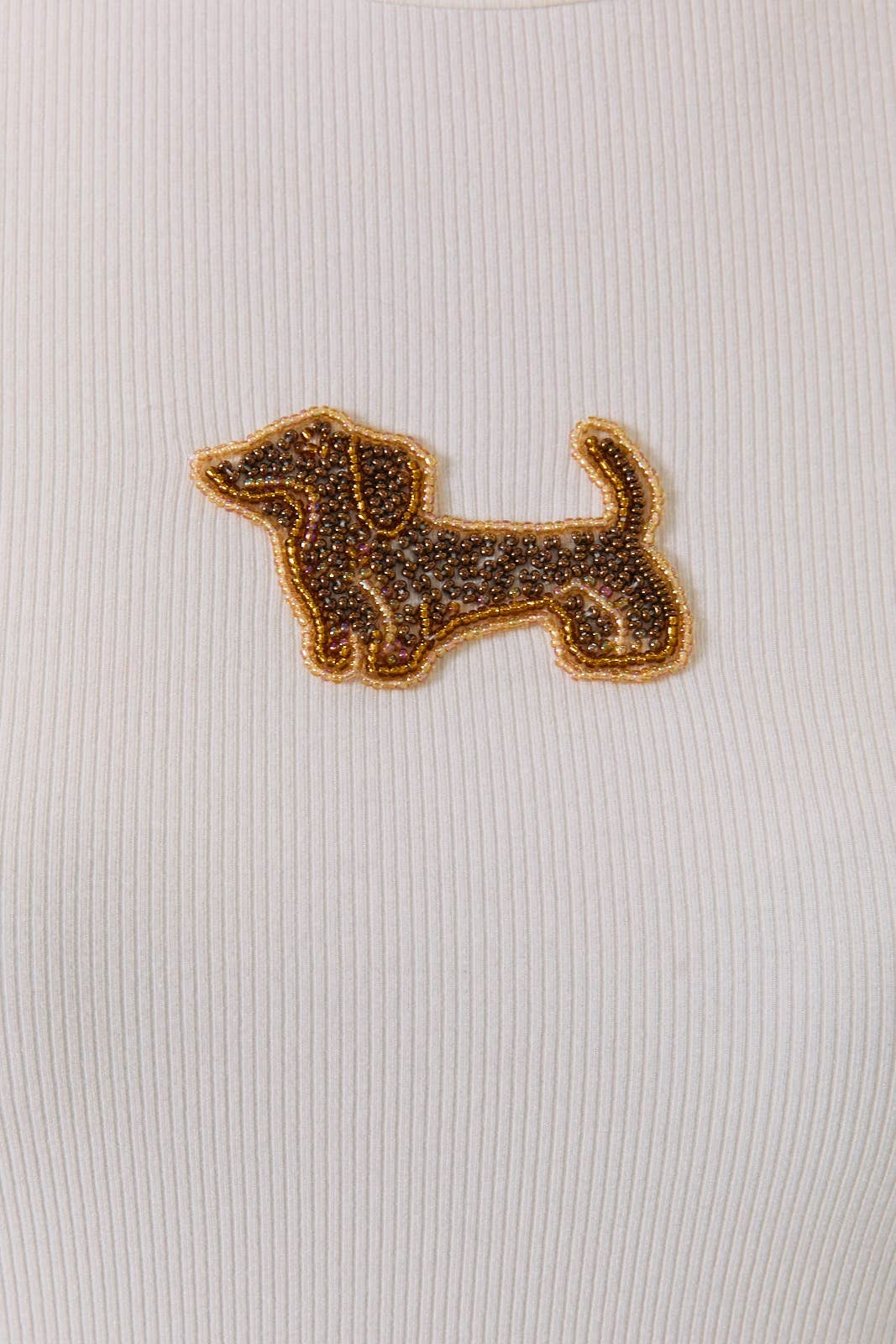 Beaded Dachshund Top - Sunday Edition