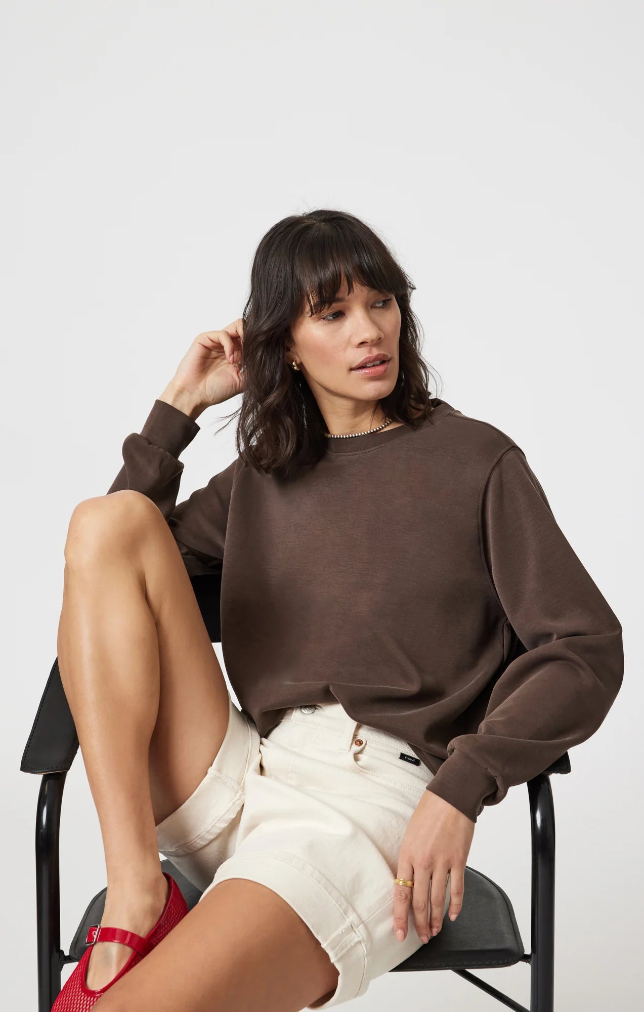 Heidi Long Cuffed Ecru 90s Short - Mavi