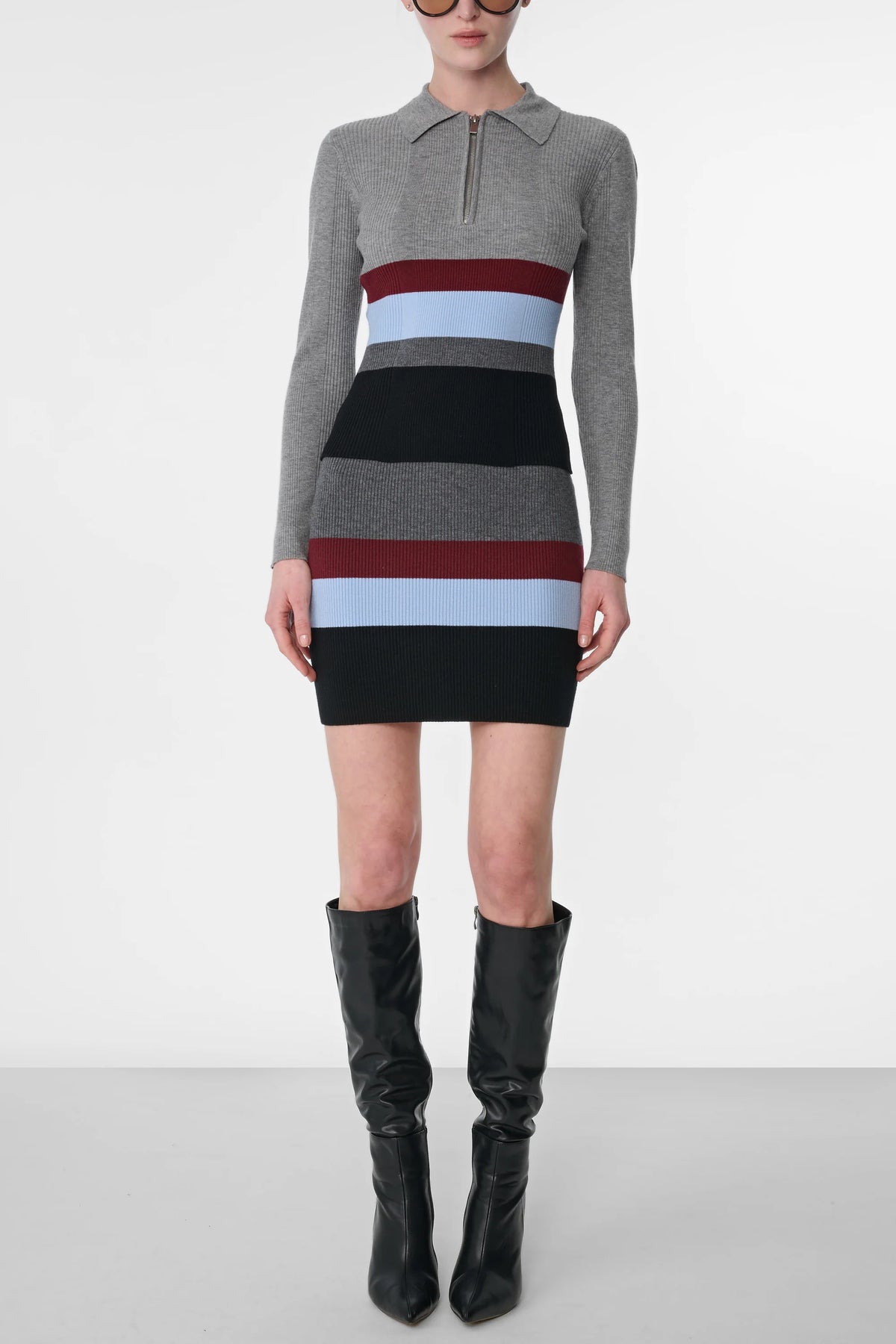 Faye Long Sleeve Half-Zip Polo